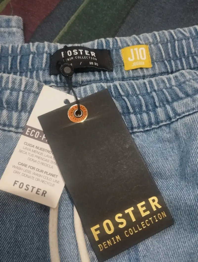 Jeans Jogger Foster Denim Azul Claro - 2