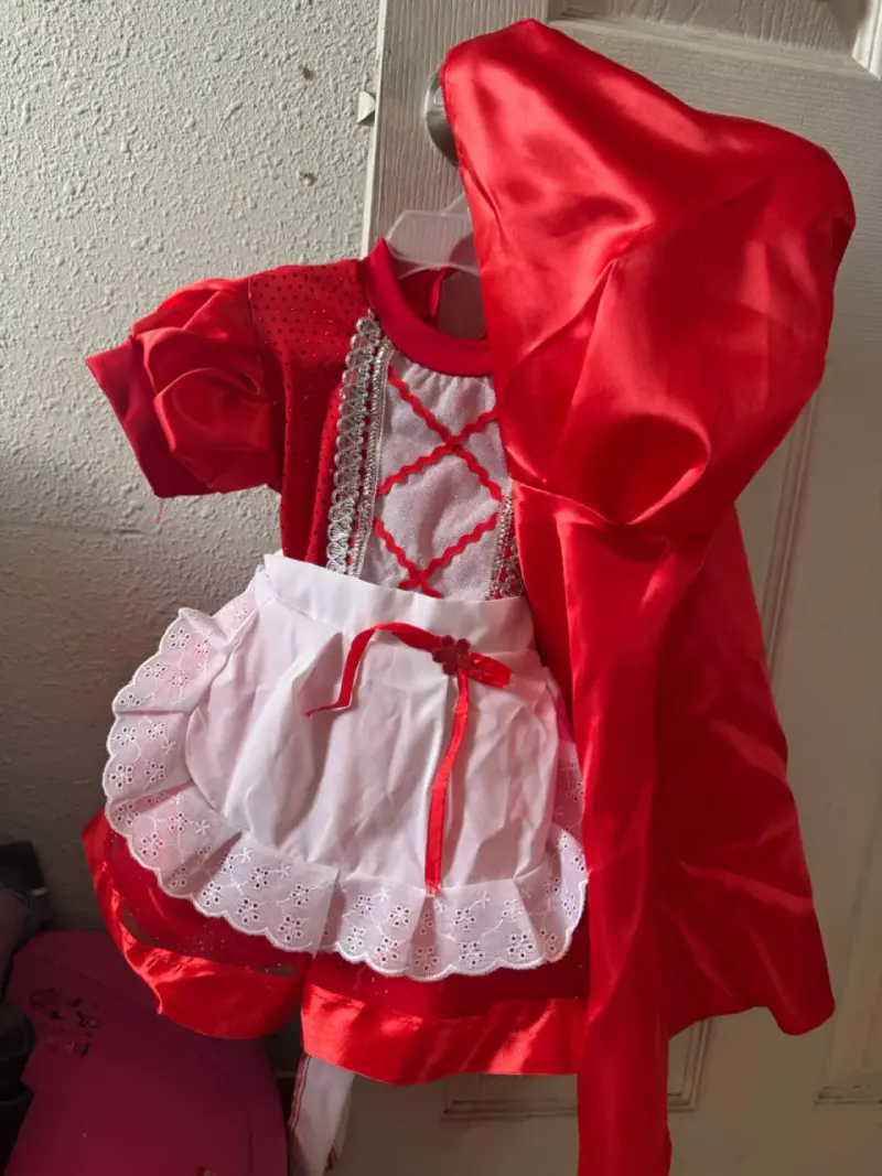 Disfraz de niña estilo tradicional caparucita roja - 2