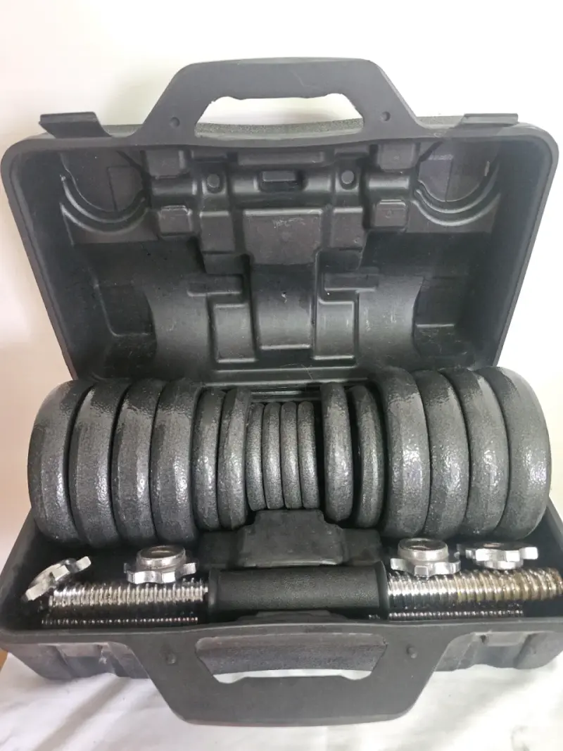 Juego de mancuernas ajustables 30 kg con estuche - 1