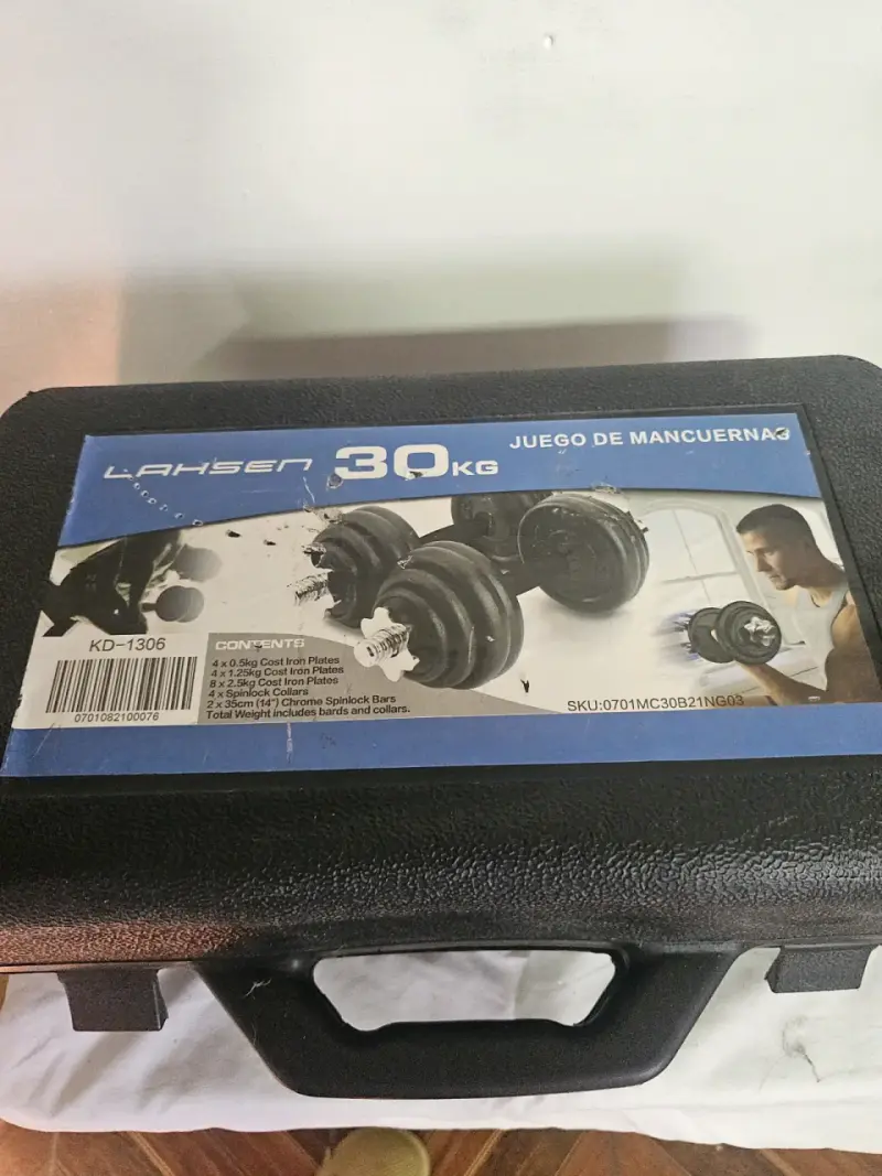 Juego de mancuernas ajustables 30 kg con estuche - 2