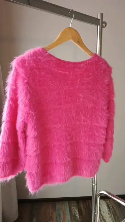 Chaqueta de peluche rosa vibrante - miniatura 2