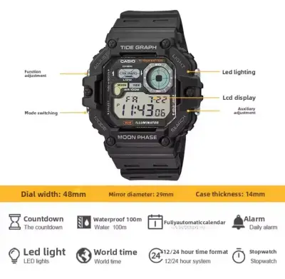 Reloj digital Casio resistente al agua - miniatura 3