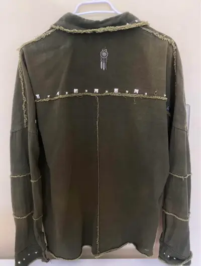 Chaqueta verde con tachas Barbados - miniatura 2