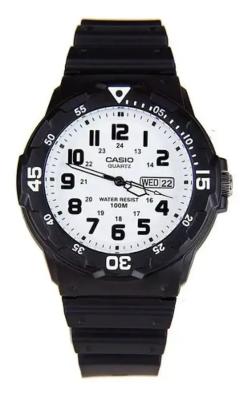 Reloj Casio Quartz Negro Resistente al Agua - 1
