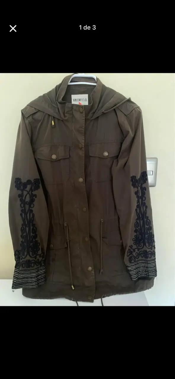 Parka verde con bordados Greenfield - 1