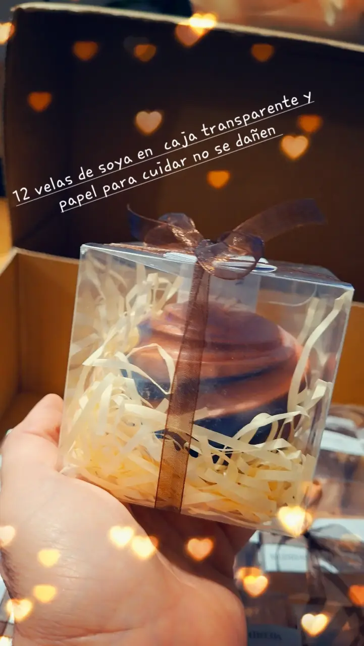 Set de 12 velas de soya en caja transparente - 3