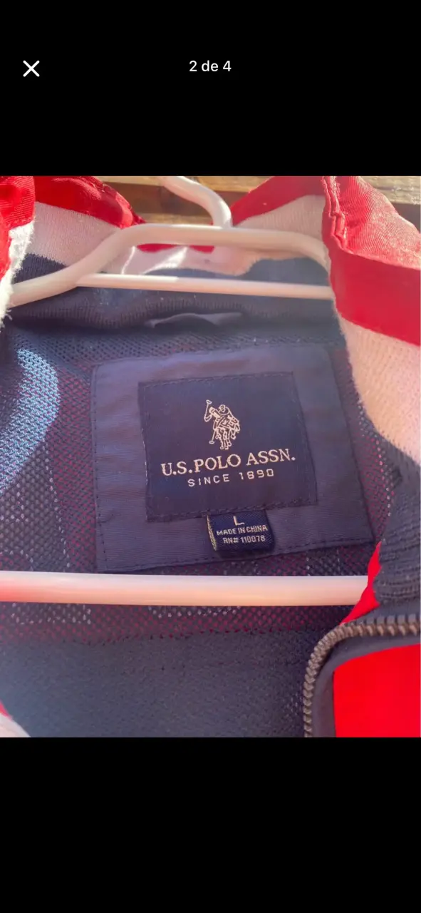 Chaqueta U.S. Polo Assn. azul y roja para niño - 2