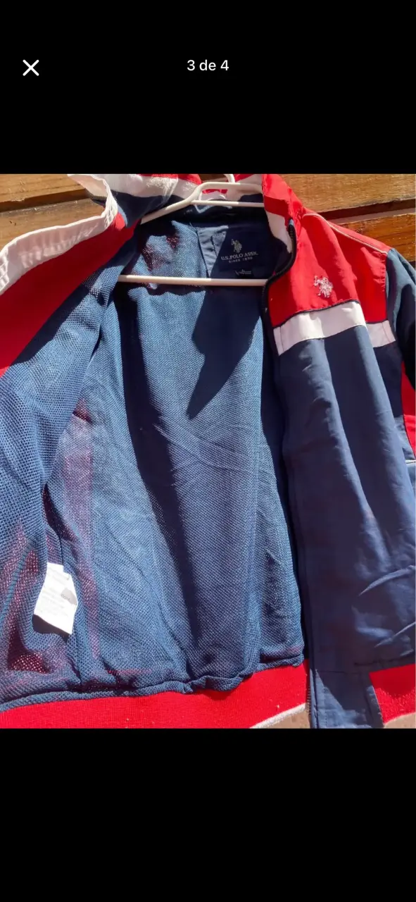 Chaqueta U.S. Polo Assn. azul y roja para niño - 3