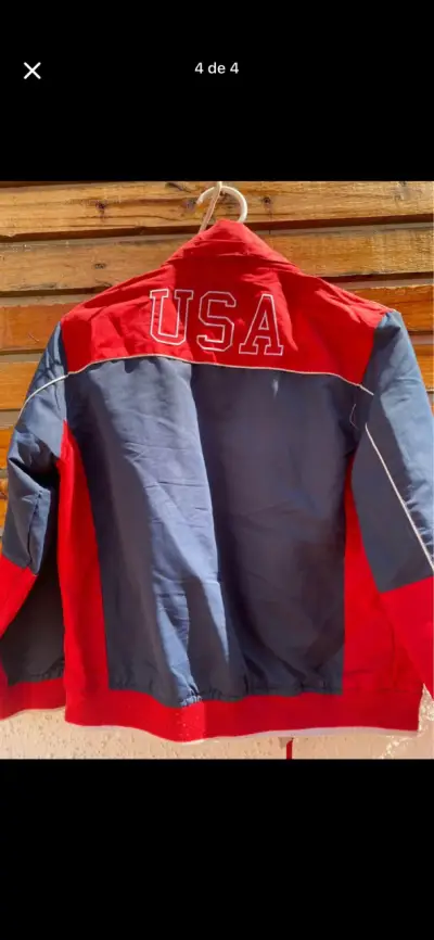 Chaqueta U.S. Polo Assn. azul y roja para niño - miniatura 4