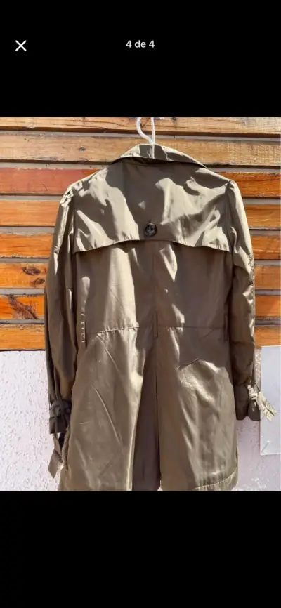 Trench coat beige para mujer Elle - miniatura 3