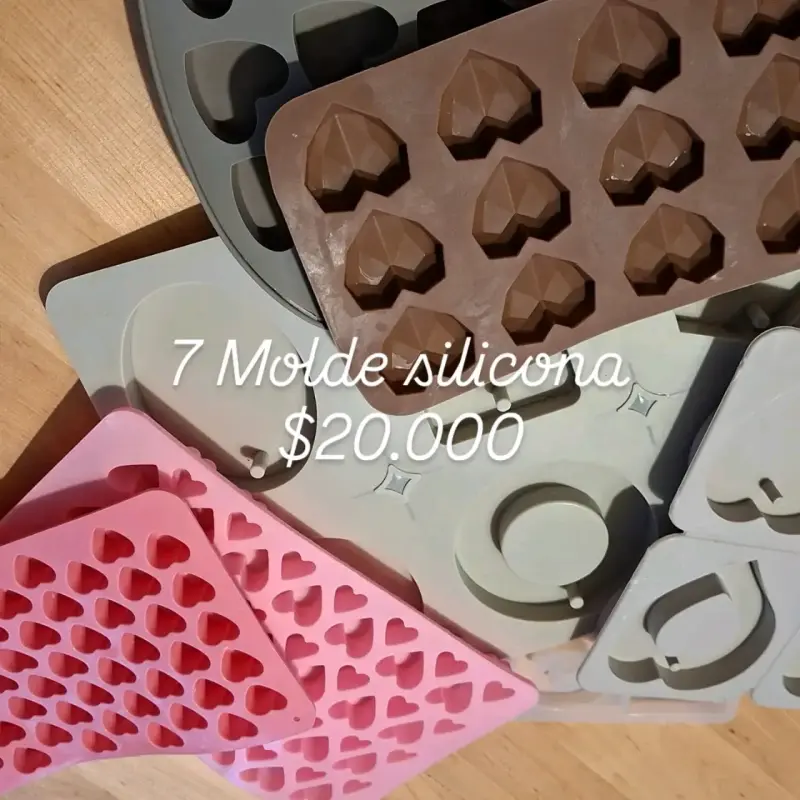 Set de 7 moldes de silicona para repostería - 1