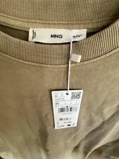 Polera Beige MNG Mujer Talla M - miniatura 2