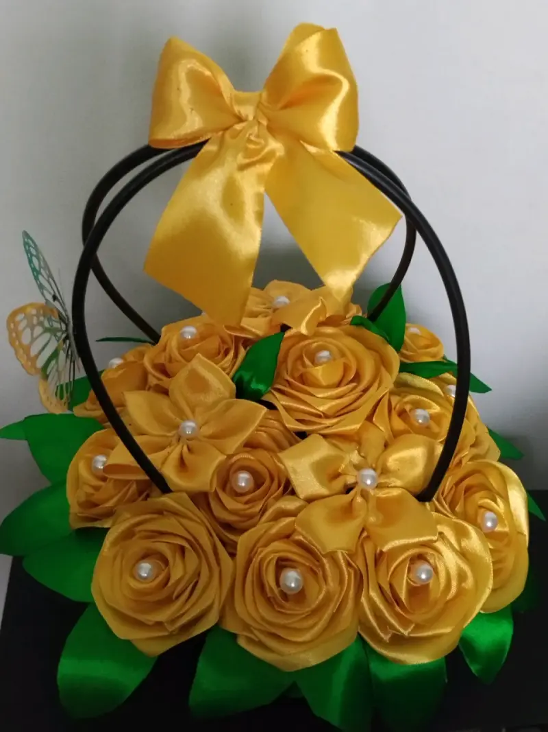 Ramo Floral Decorativo amarillo - 3