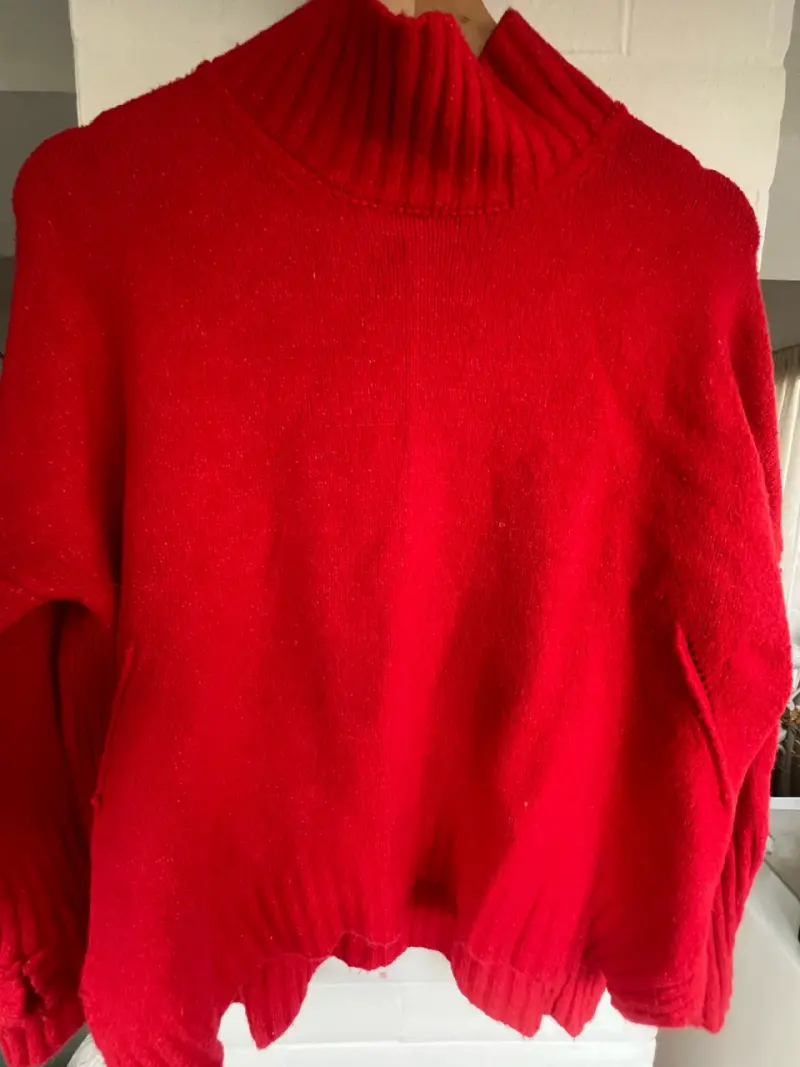 Suéter rojo de lana Alaniz para mujer - 3