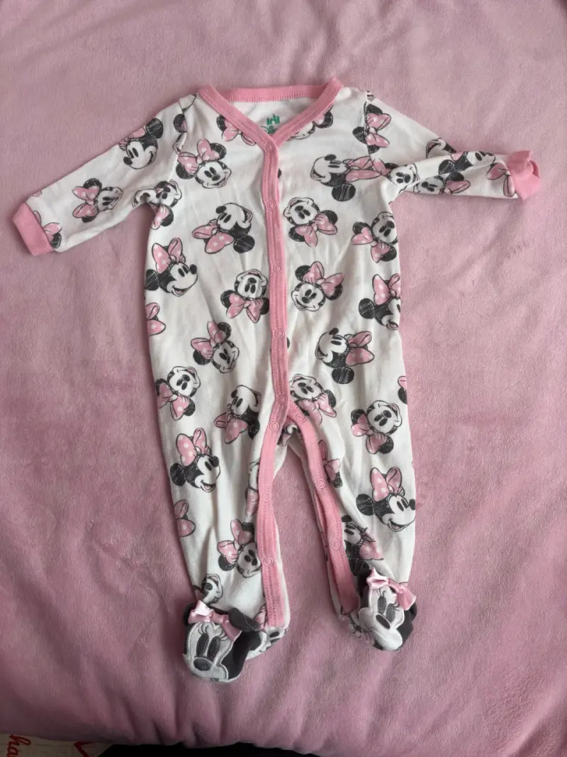 Pijama enterito bebé Minnie Mouse rosado