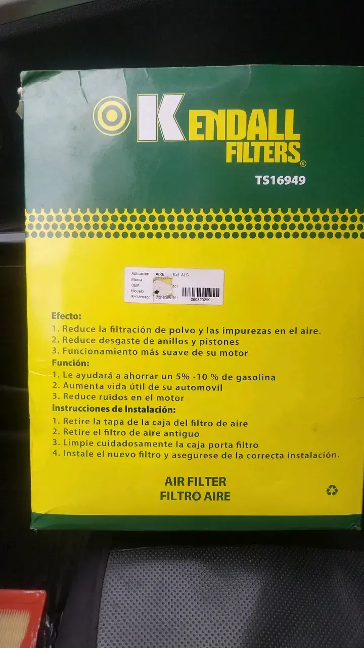 Filtro de aire Kendall TS16949 para automóvil - 1