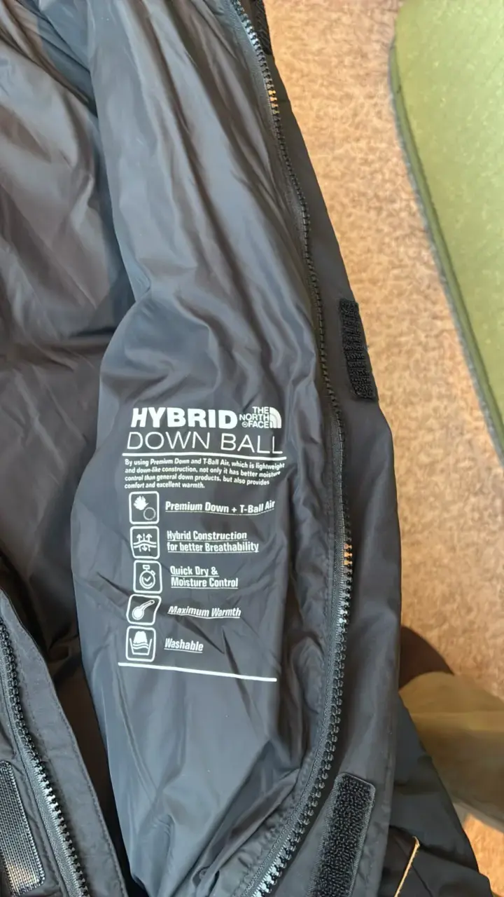 Abrigo largo negro The North Face con capucha - 3