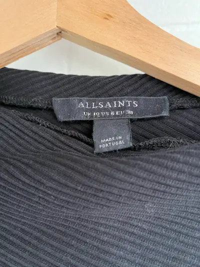 Body negro de manga larga AllSaints - miniatura 3