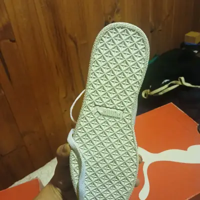 Zapatillas altas Puma de lona en colores verde y rosa - miniatura 5