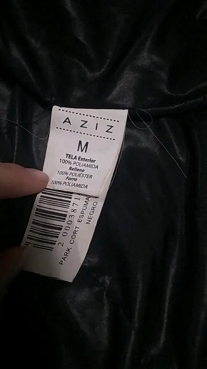 Chaqueta negra con capucha Aziz talla M - 4