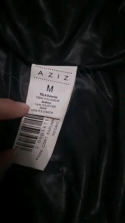 Chaqueta negra con capucha Aziz talla M - miniatura 4