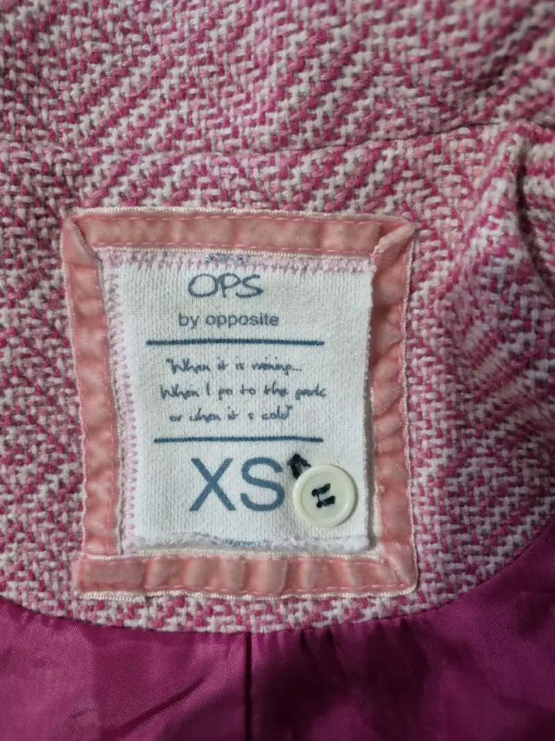Abrigo rosa de lana para mujer - 4