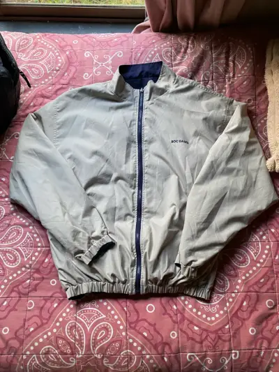 Chaqueta reversible azul y beige - miniatura 2