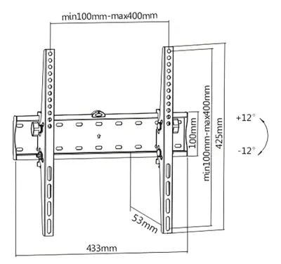 Soporte de pared inclinable para TV de 26" a 55" - miniatura 4