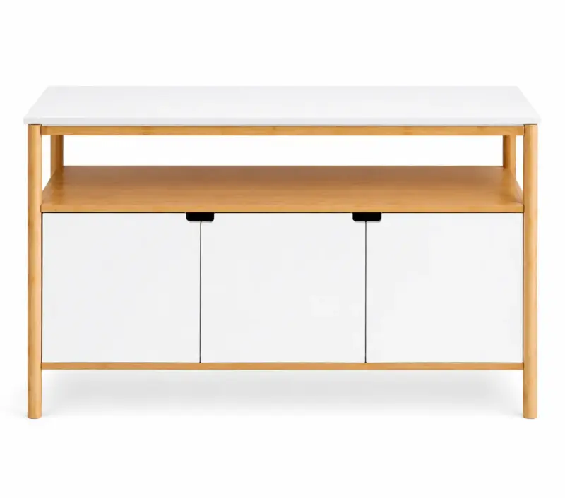 Mueble de TV moderno Bambú y MDF