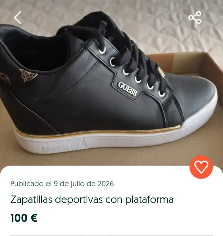 Zapatillas deportivas Guess negras con plataforma