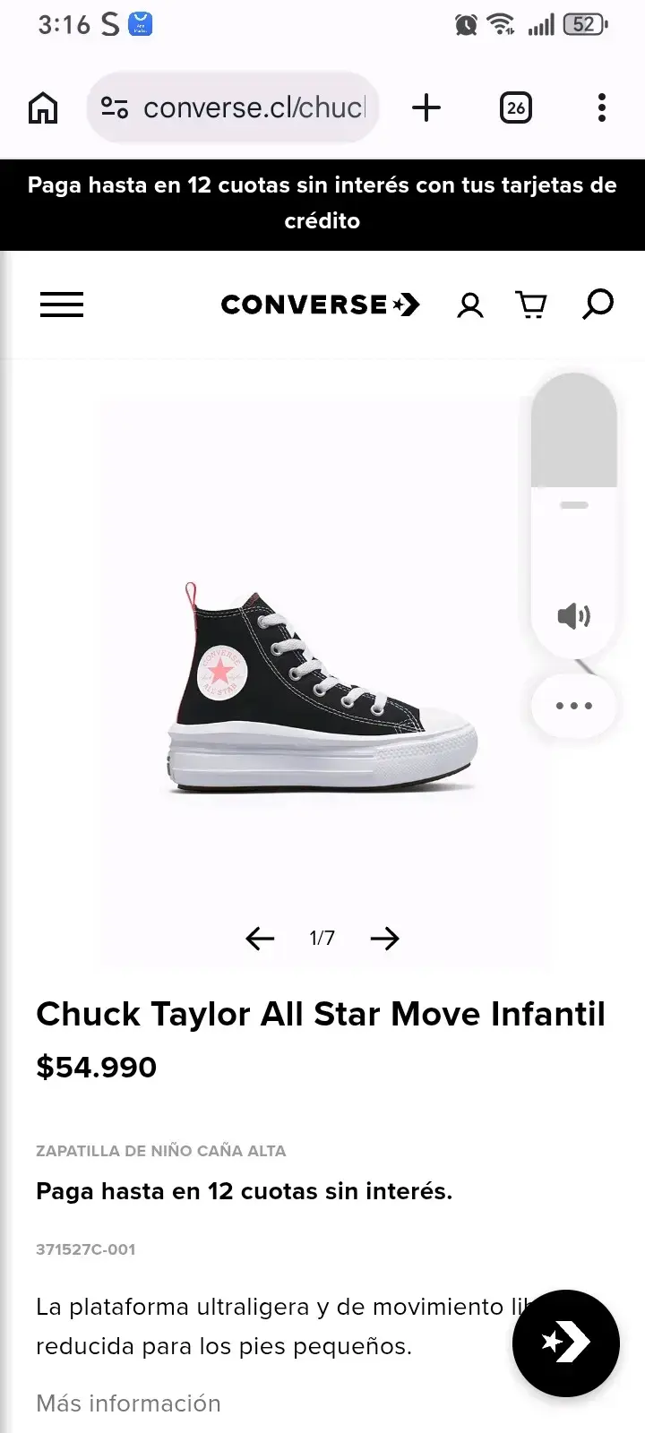 Zapatillas Converse Chuck Taylor All Star Move Negras - 2