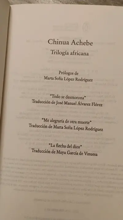 Libro Trilogía Africana de Chinua Achebe - miniatura 5