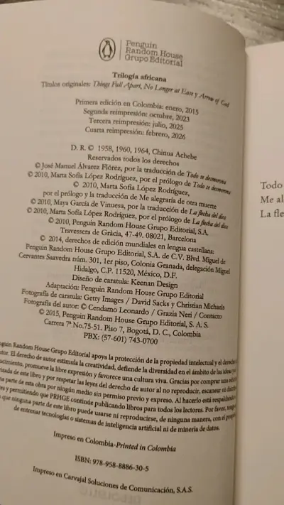 Libro Trilogía Africana de Chinua Achebe - miniatura 6