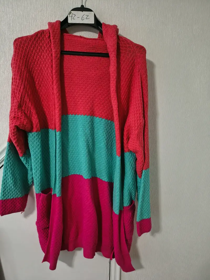Cárdigan de punto colorido para mujer