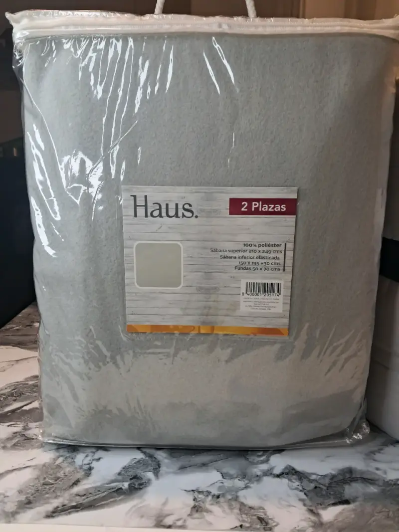 Juego de sábanas Haus 2 plazas gris