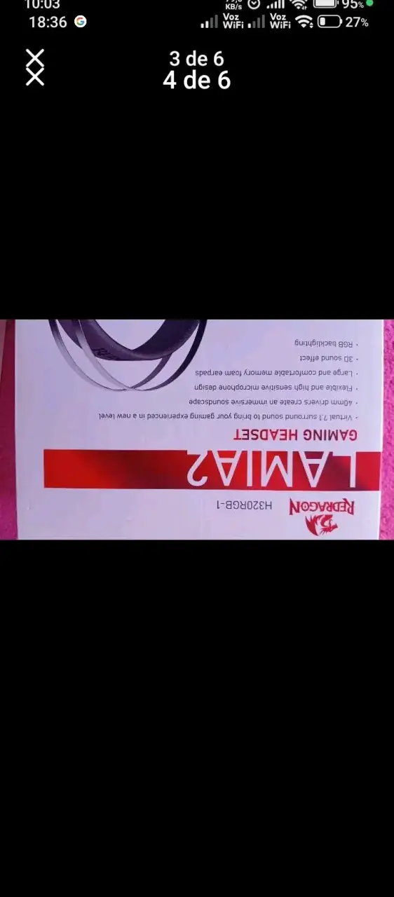 Audífonos gaming Redragon con micrófono - 4