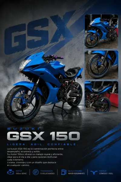 Moto Suzuki gsx150 2017 - miniatura 5