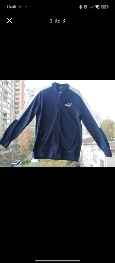 Chaqueta deportiva azul Puma para hombre - miniatura 1