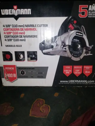 Cortadora de Mármol Ubermann 1400W Modelo 6113 - miniatura 1