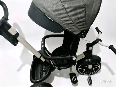 Coche de bebé Bebesit negro con capota ajustable - miniatura 4
