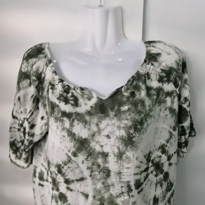 Blusa Tie-Dye Verde y Blanca para Mujer - miniatura 1