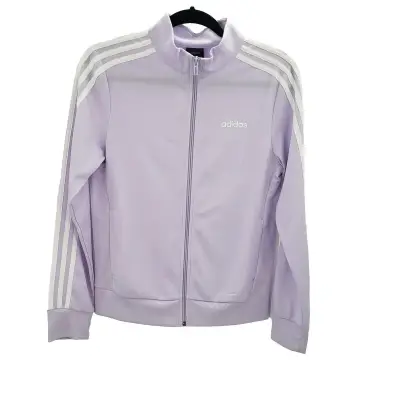 Chaqueta deportiva lila Adidas con cierre - miniatura 1