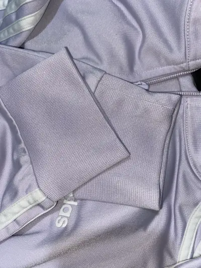 Chaqueta deportiva lila Adidas con cierre - miniatura 2