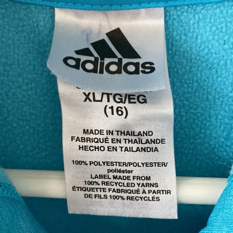 Polerón con capucha azul Adidas - 4