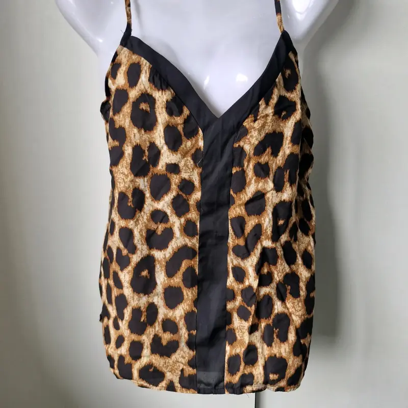 Top de tirantes con estampado animal print - 1