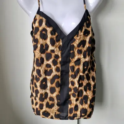 Top de tirantes con estampado animal print - miniatura 1
