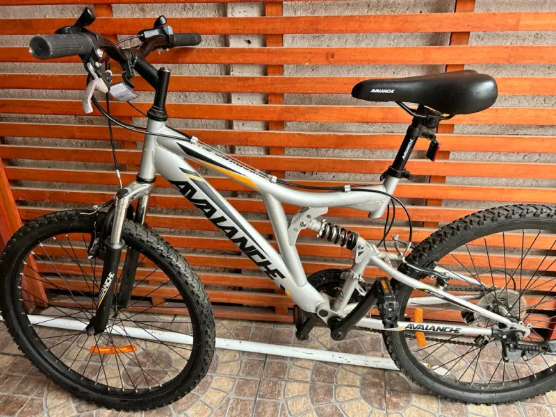 Bicicleta de montaña Avalanche gris con suspensión - 2