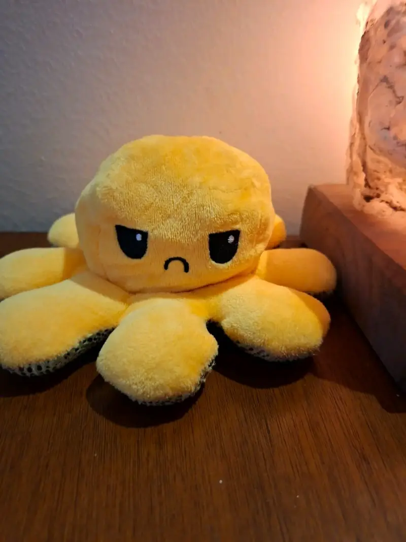 Pulpo de peluche reversible con caras cambiantes - 5