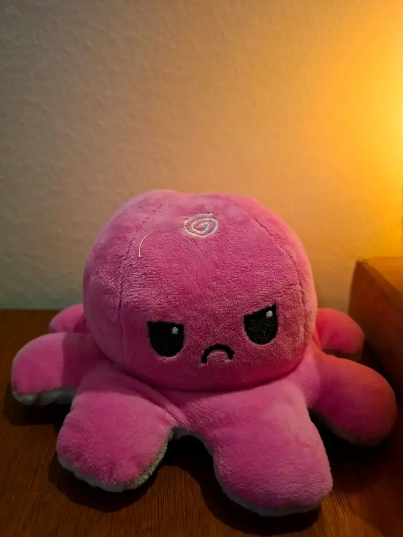 Pulpo de peluche reversible con caras cambiantes - 6