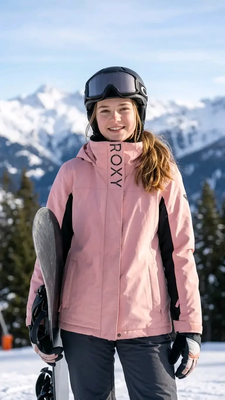 Chaqueta de nieve Roxy para niña color rosa - 1
